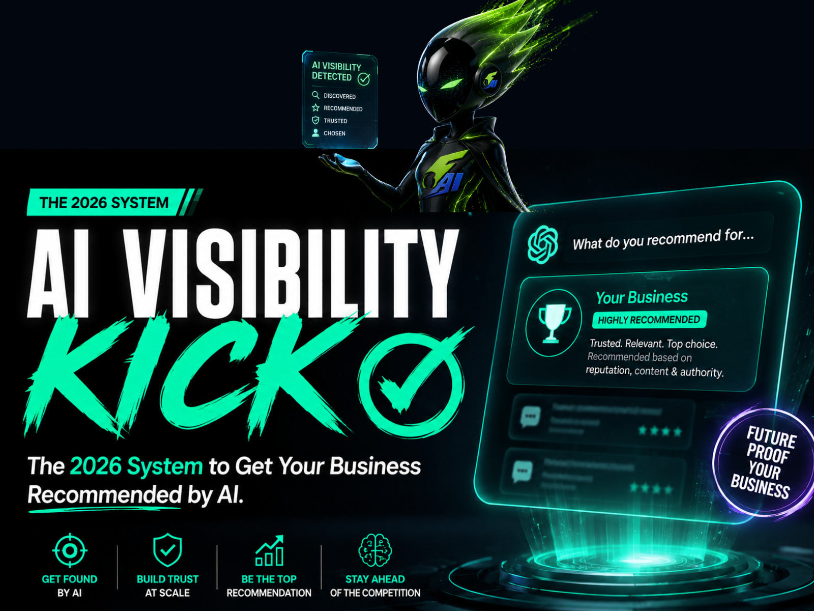 The AI Visibility Kick — 2026 system to get your local business recommended by AI